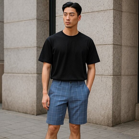 Under Armour HeatGear Men’s Hybrid Shorts Gray Plaid Size 40 Golf Activewear - Picture 1 of 9